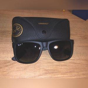 All black polarized Ray-Ban sunglasses